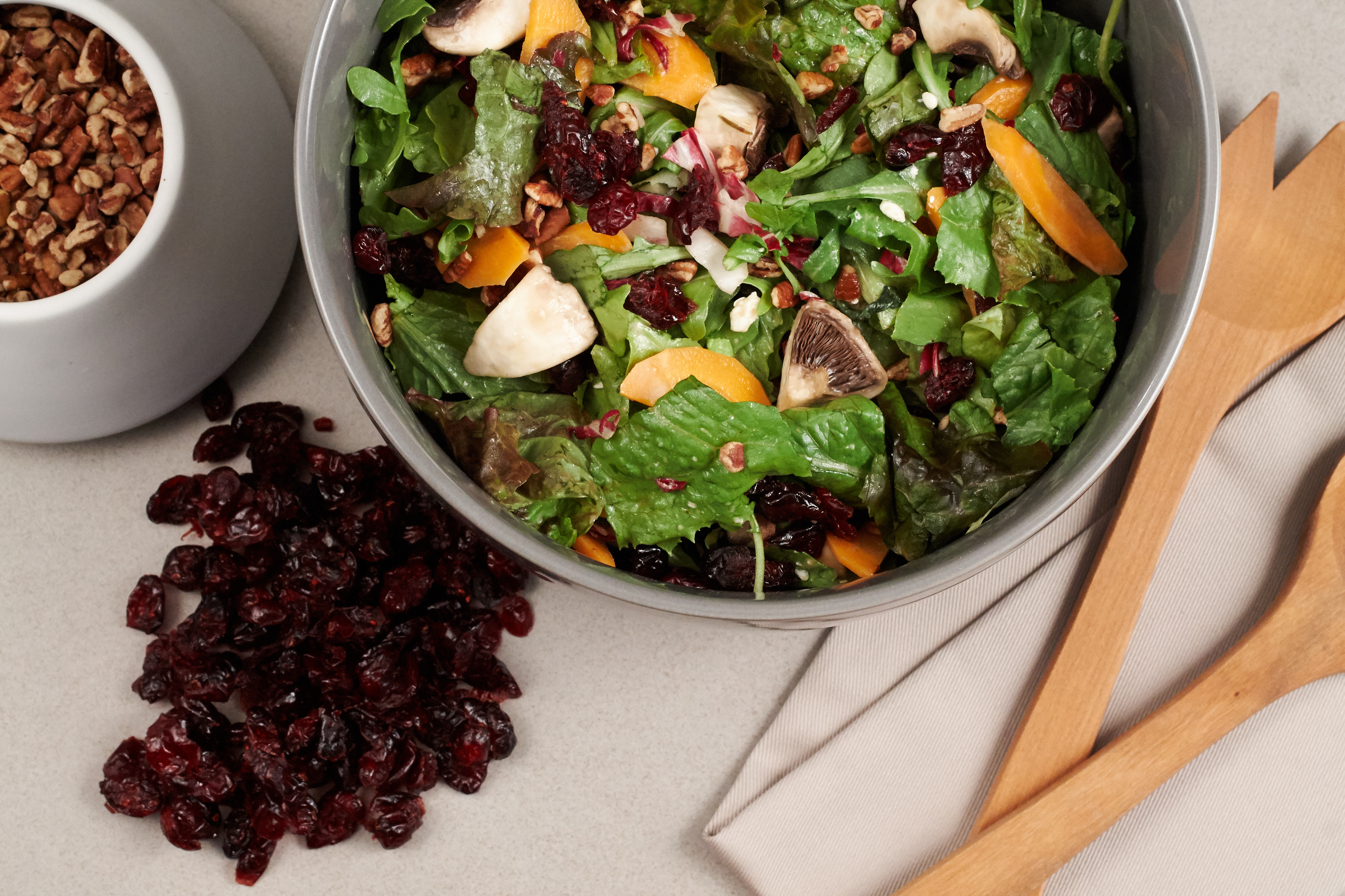 Cranberry pecan and feta salad