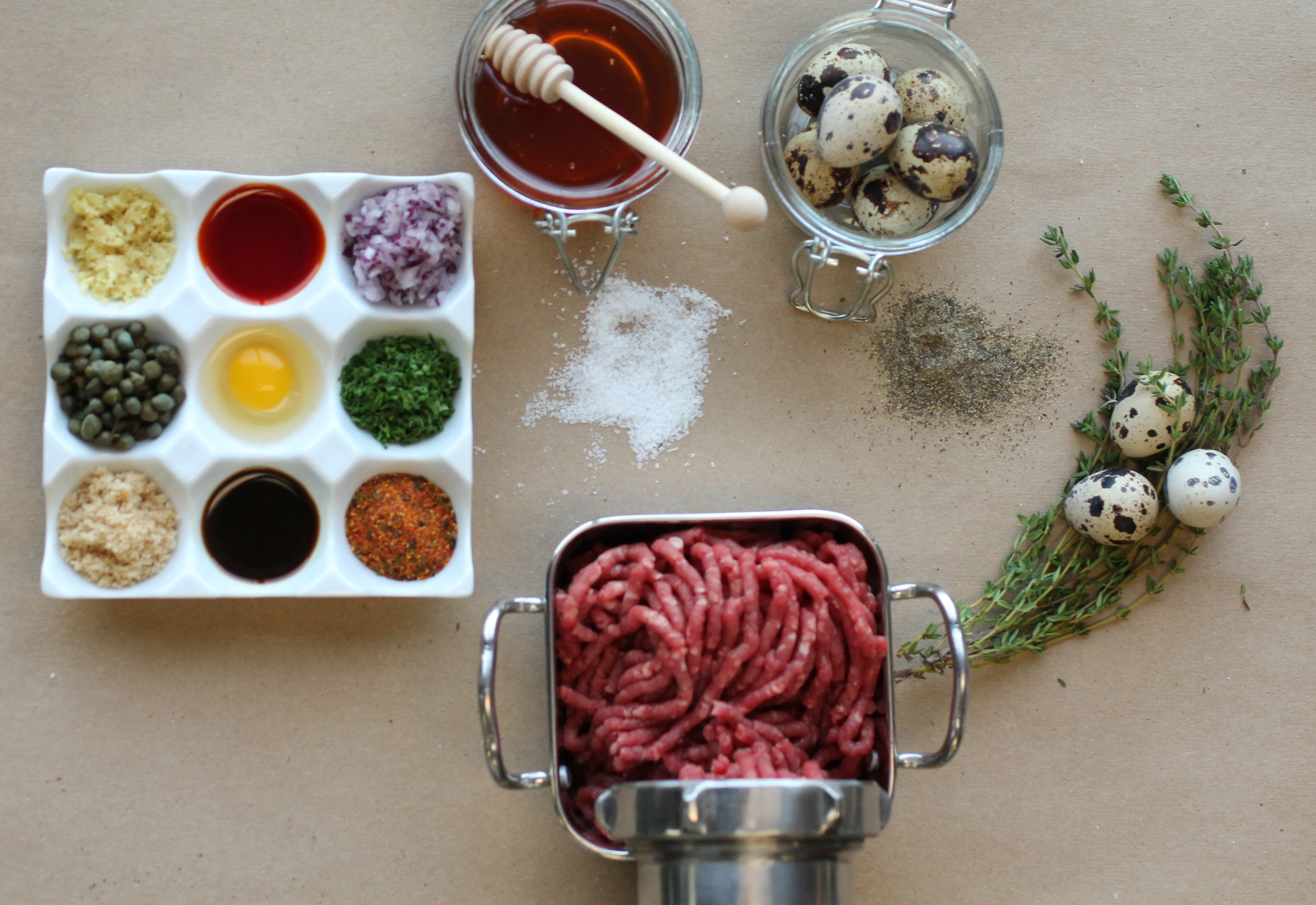 Beef Tartare Setup at ILIA Master's Dinner