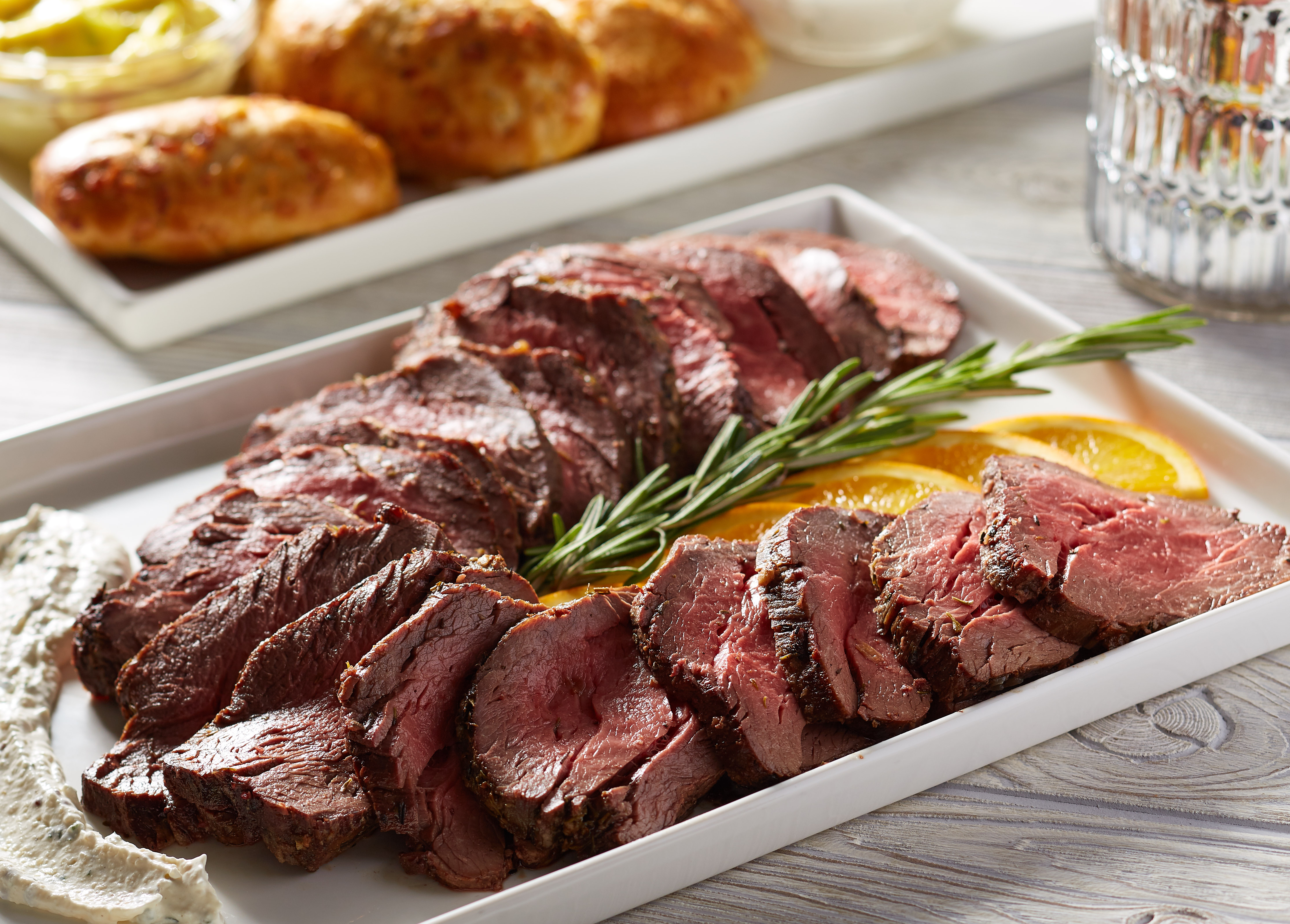 Holiday Beef Tenderloin Display Chicago Catering