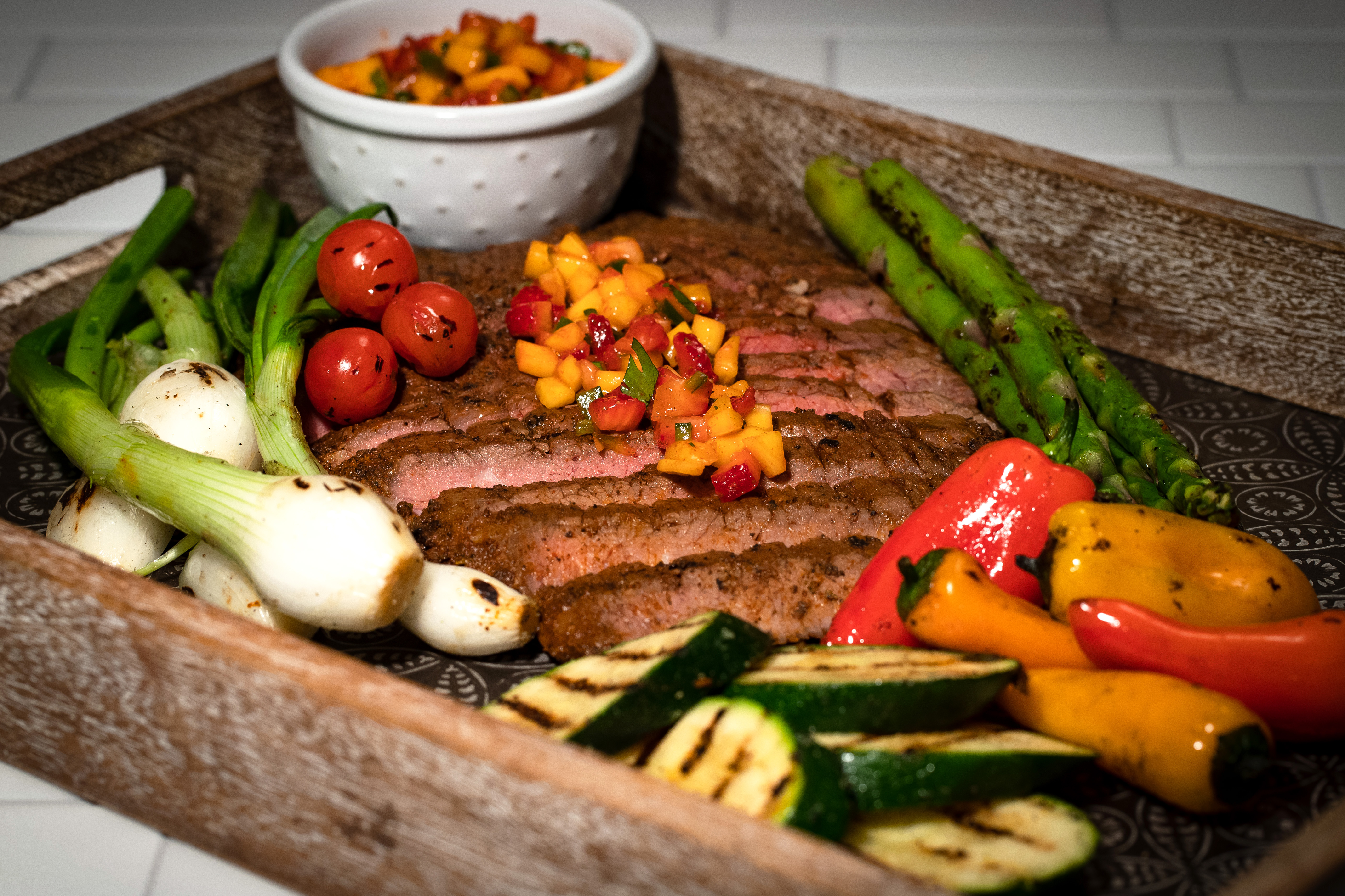 smoked paprika flank steak display