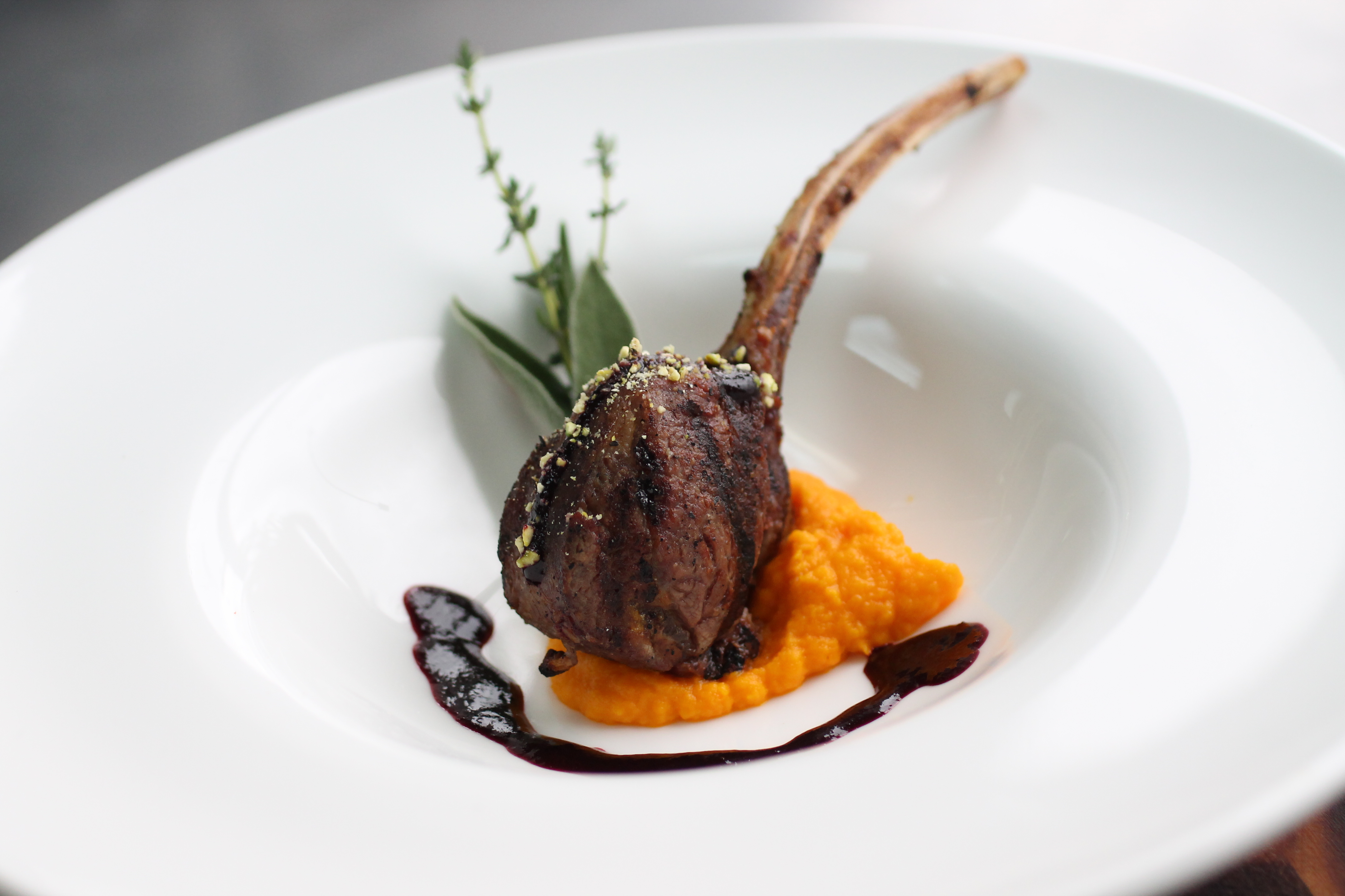 Lamb Chops Plated Catering Dish