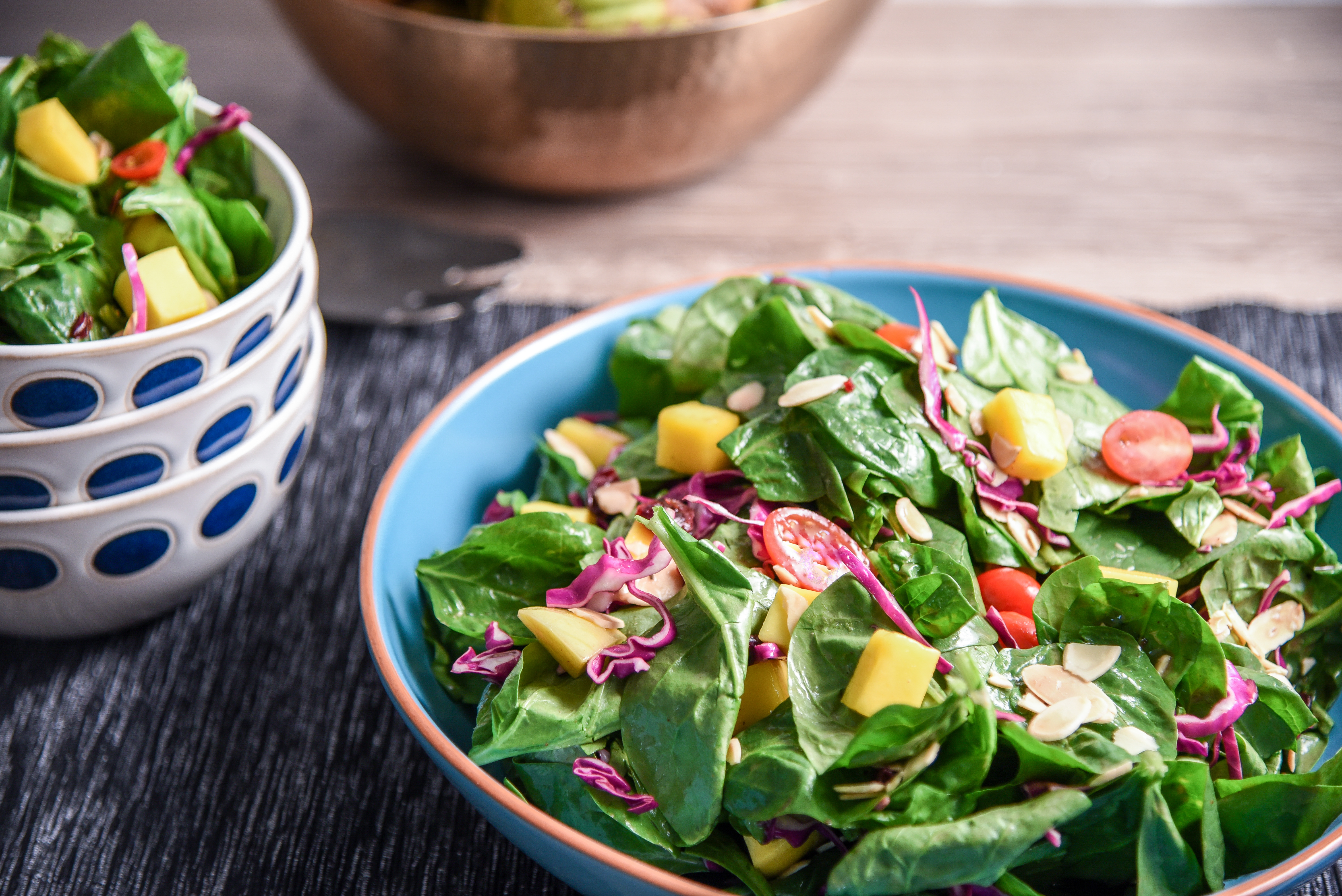 Spinach Mango Salad for Rosh Hashanah