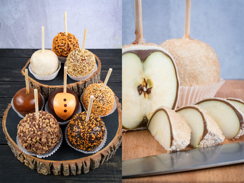 Gourmet taffy apples for Halloween parties in Chicago